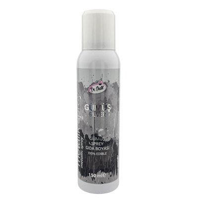 Gümüş Renkli Sprey Gıda Boyası 150 ml