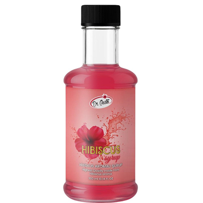 Dr. Gusto Hibiskus Kokteyl Şurubu 300 cc - Yoğun Aromalı İçecek, Kahve ve Tatlı Şurubu