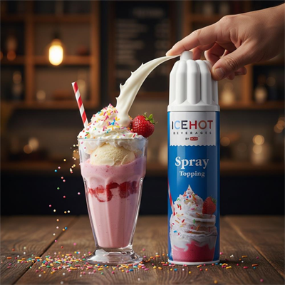 Richs Icehot Sprey Şanti 250 gr - Soğuk & Sıcak Uyumlu Hazır Sprey Krema