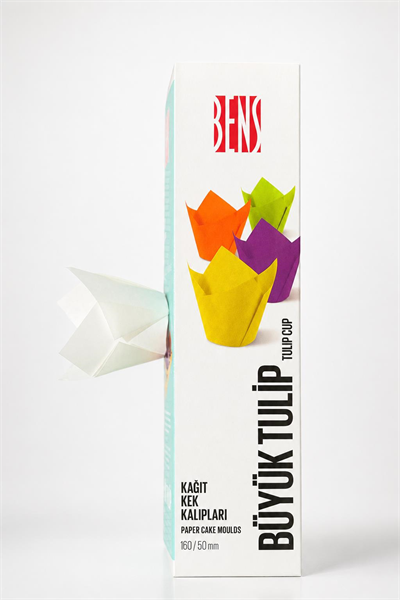 Kademeli Tulip Beyaz Muffin Kapsülü 160/50 mm 200 Adet