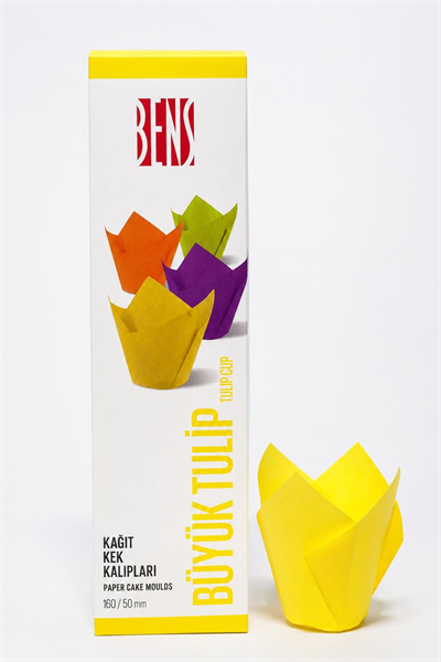 Kademeli Tulip Sarı Muffin Kapsülü 200 Adet
