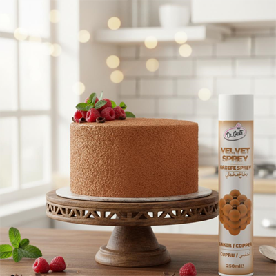 Kadife (Velvet) Sprey Gıda Boyası Bakır 250 ml