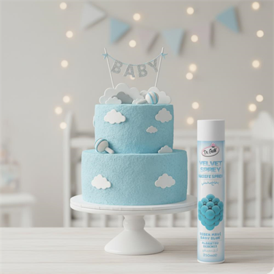 Kadife (Velvet) Sprey Gıda Boyası Bebe Mavi 250 ml