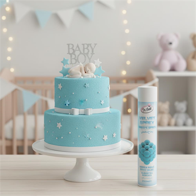 Kadife (Velvet) Sprey Gıda Boyası Bebe Mavi 250 ml