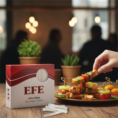 Efe Pastacılık Kağıtlı Kürdan 250li - Hijyenik Tek Kullanımlık Paketli Kürdan