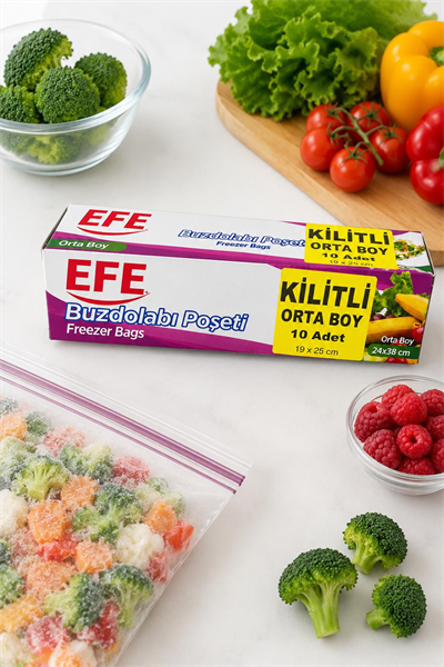 Kilitli Buzdolabı Poşeti Orta Boy 10’lu