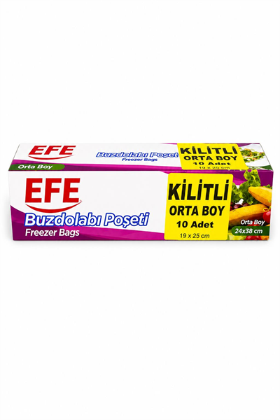 Kilitli Buzdolabı Poşeti Orta Boy 10’lu