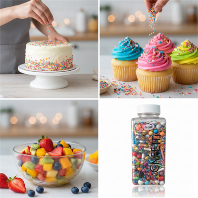 Dr. Gusto Konfeti Şeker Karışık Renkli Mix 100 gr - Pasta, Cupcake ve Tatlılar için Renkli Dekor Şekeri