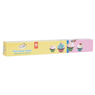 Krema Torbası Mini 10’lu – 40 cm x 24 cm | Tek Kullanımlık Dayanıklı Pasta Sıkma Torbası