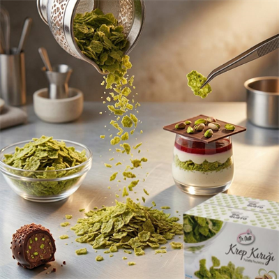 Krep Kırığı Antep Fıstıklı 1 KG – Pastacılık ve Tatlı Süsleme Ürünü