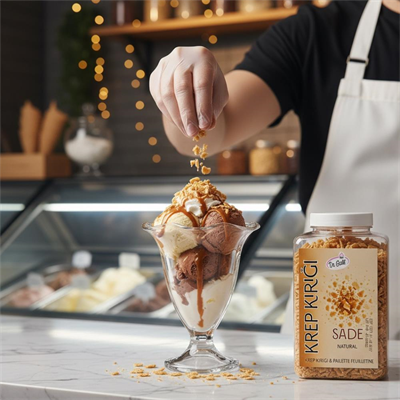 Dr. Gusto Krep Kırığı Sade 150 gr - Waffle, Pancake ve Tatlılar için Çıtır Dekor