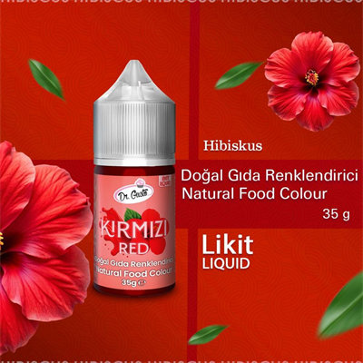 Dr. Gusto Likit Kırmızı Doğal Gıda Boyası 35 gr Bitkisel