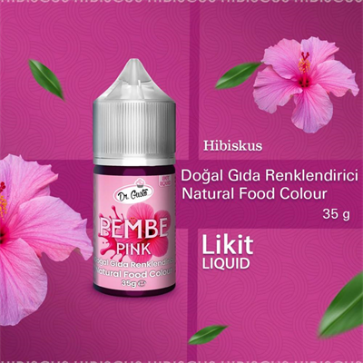 Dr. Gusto Likit Pembe Doğal Gıda Boyası 35 gr Bitkisel