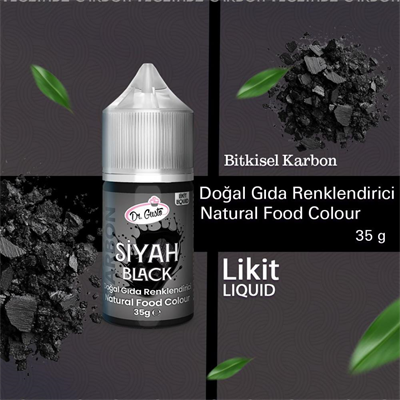 Dr. Gusto Likit Siyah Doğal Gıda Boyası 35 gr Bitkisel
