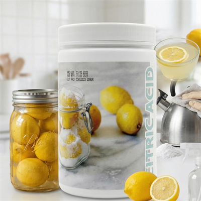 Limon Tuzu (Sitrik Asit) Medium 200 GR – Turşu, Salamura, Reçel ve İçecekler İçin Asitlik Düzenleyici