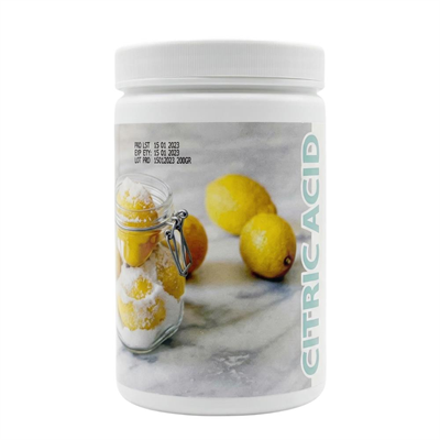 Limon Tuzu (Sitrik Asit) Medium 200 GR – Turşu, Salamura, Reçel ve İçecekler İçin Asitlik Düzenleyici