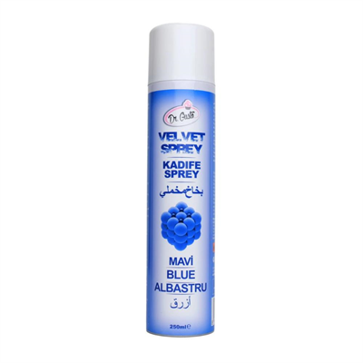 Mavi Kadife Sprey Pasta Boyası 250 ml – Pasta, Mousse, Tatlı ve Şekerleme Kaplama Spreyi