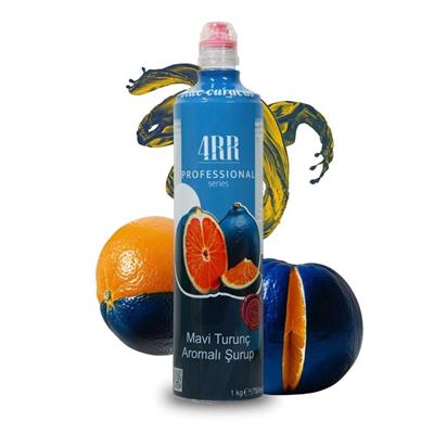4RR Mavi Turunç Aromalı Şurubu 750 ml - Tropikal İçecek & Kokteyl Bazı