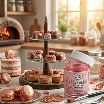 Metalik Toz Boya Rose Gold 10 GR – Yenilebilir Pasta Dekor Tozu
