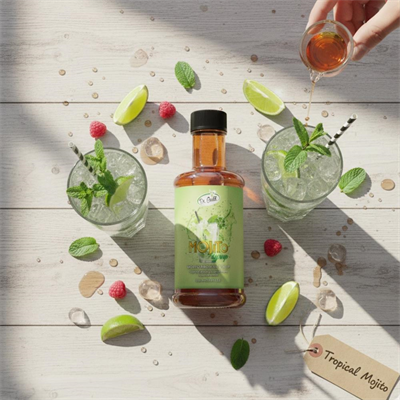Dr. Gusto Mojito Kokteyl Şurubu 300 cc - Ferahlatıcı Limon & Nane Aromalı İçecek, Kahve Şurubu