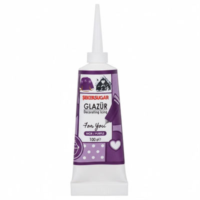 Mor Glazür 100 Gr – Pasta ve Kurabiye Dekor Glaze Kaplama
