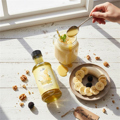Dr. Gusto Muz Kokteyl Şurubu 300 cc - Yoğun Muz Aromalı İçecek, Kahve ve Tatlı Şurubu