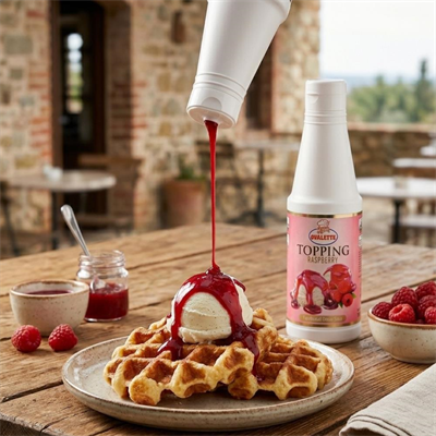 Ovalette Topping Frambuaz Sosu 1 Kg – Tatlı, Waffle, Pancake ve İçecekler İçin Yoğun Meyve Aromalı Topping
