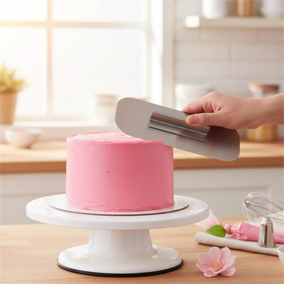 Efe Pastacılık Paslanmaz Çelik Pasta Ütüsü - Pasta Düzeltme ve Pürüzsüz Kaplama Aparatı 15 cm