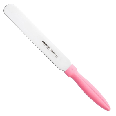 Pasta Paleti 20 CM Pembe – Paslanmaz Çelik Pasta Spatulası ve Krema Sürme Aparatı