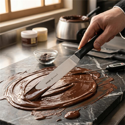Pasta Paleti 20 CM Yuvarlak Uçlu – Profesyonel Krema Sürme Spatulası