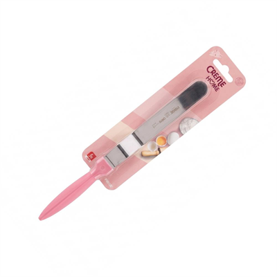 Pirge Pasta Paleti Kıvrık 15 cm Pembe - Krema Sürme ve Pasta Dekor Spatulası