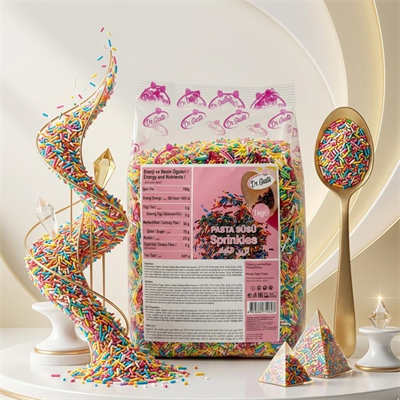 Pasta Süsü Renkli Granül Şeker 1 Kg – Pasta ve Tatlı Dekorasyonu İçin Renkli Süsleme Şekeri