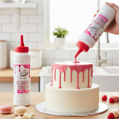 Pembe Cake Drip 250 g – Pasta, Kek ve Tatlı Üzeri Çikolata Kaplama Sosu