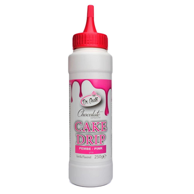Pembe Cake Drip 250 g – Pasta, Kek ve Tatlı Üzeri Çikolata Kaplama Sosu