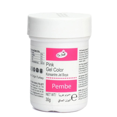 Pembe Jel Boya 30 Gr – Konsantre Jel Gıda Boyası