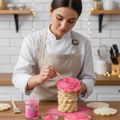 Dr. Gusto Pembe Yenilebilir Şeker Hamuru Figür ve Çiçek Boyası 5 gr