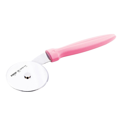 Pizza Ruleti 6.5 CM Pembe – Paslanmaz Kesici Pizza ve Hamur Dilimleyici