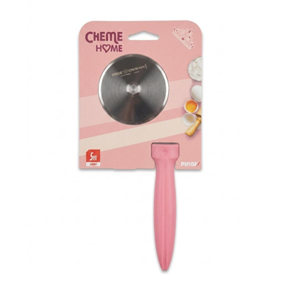 Pizza Ruleti 6.5 CM Pembe – Paslanmaz Kesici Pizza ve Hamur Dilimleyici