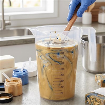 Plastik Kulplu Ölçü Kabı Beher 2 Litre