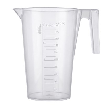 Plastik Kulplu Ölçü Kabı Beher 2 Litre