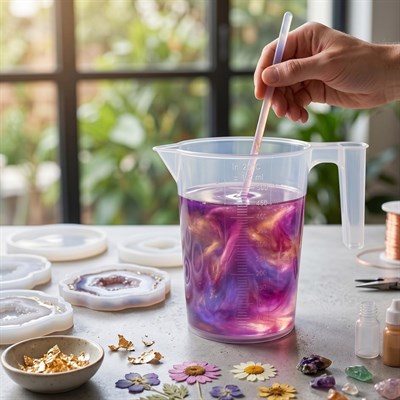 Plastik Kulplu Ölçü Kabı Beher 500 Ml (1/2 Litre)