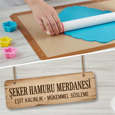 Polikarbon Merdane 33 cm – Şeker Hamuru, Kurabiye ve Hamur Açma İçin Profesyonel Merdane