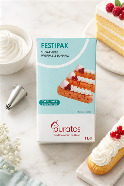 Puratos Festipak Şekersiz Bitkisel Sıvı Şanti 1 L