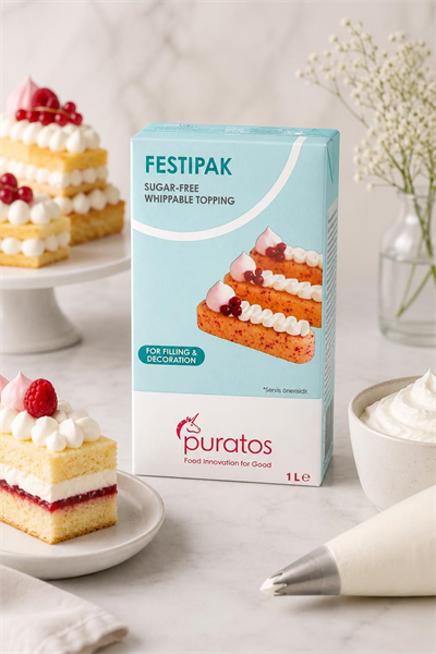 Puratos Festipak Şekersiz Bitkisel Sıvı Şanti 1 L