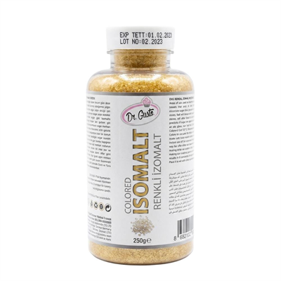 Renkli İzomalt (Isomalt) Gold (Altın) 250 GR – Şeker Sanatı ve Pasta Dekorasyon İçin