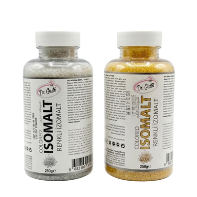 Renkli İzomalt (Isomalt) Gold & Silver 250 GR x 2li Set – Altın & Gümüş Şeker Sanatı ve Pasta Dekorasyon