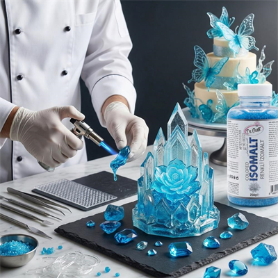 Renkli İzomalt (Isomalt) Mavi 250 GR – Şeker Sanatı ve Pasta Dekorasyon İçin