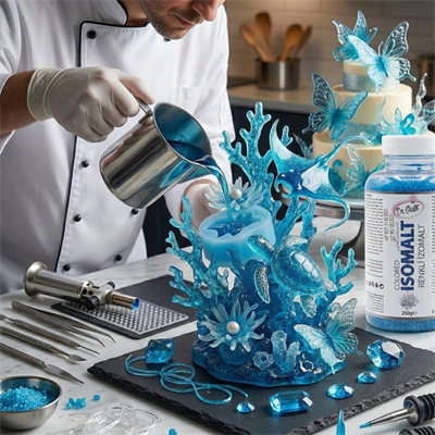 Renkli İzomalt (Isomalt) Mavi 250 GR – Şeker Sanatı ve Pasta Dekorasyon İçin