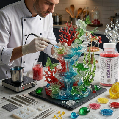 Renkli İzomalt (Isomalt) Pembe 250 GR – Şeker Sanatı ve Pasta Dekorasyon İçin