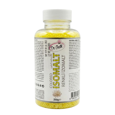 Renkli İzomalt (Isomalt) Sarı 250 GR – Şeker Sanatı ve Pasta Dekorasyon İçin